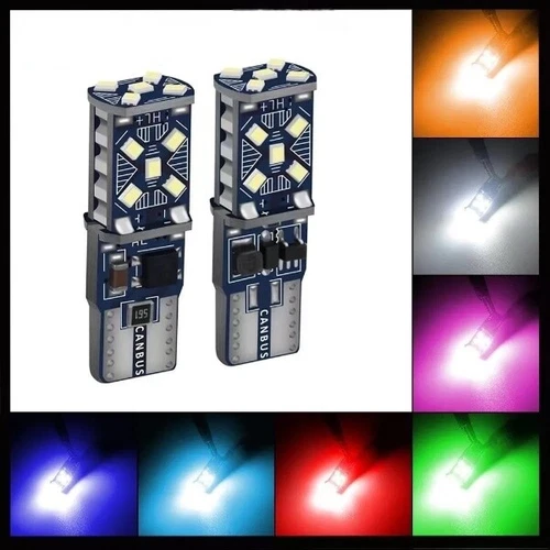 Canbus 501 T10 LED Car Bulbs Error Free 15 SMD W5W Bulb Various Colours Packs - Picture 1 of 12