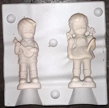 Byron Molds #BH 1056 Boy and Girl Figurines Plaster Slip Casting Mold