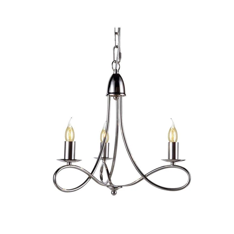 Elegant Lighting Lyndon 1452D18PN 3-Light Polished Nickel Pendant Lamp - Image 2 of 3