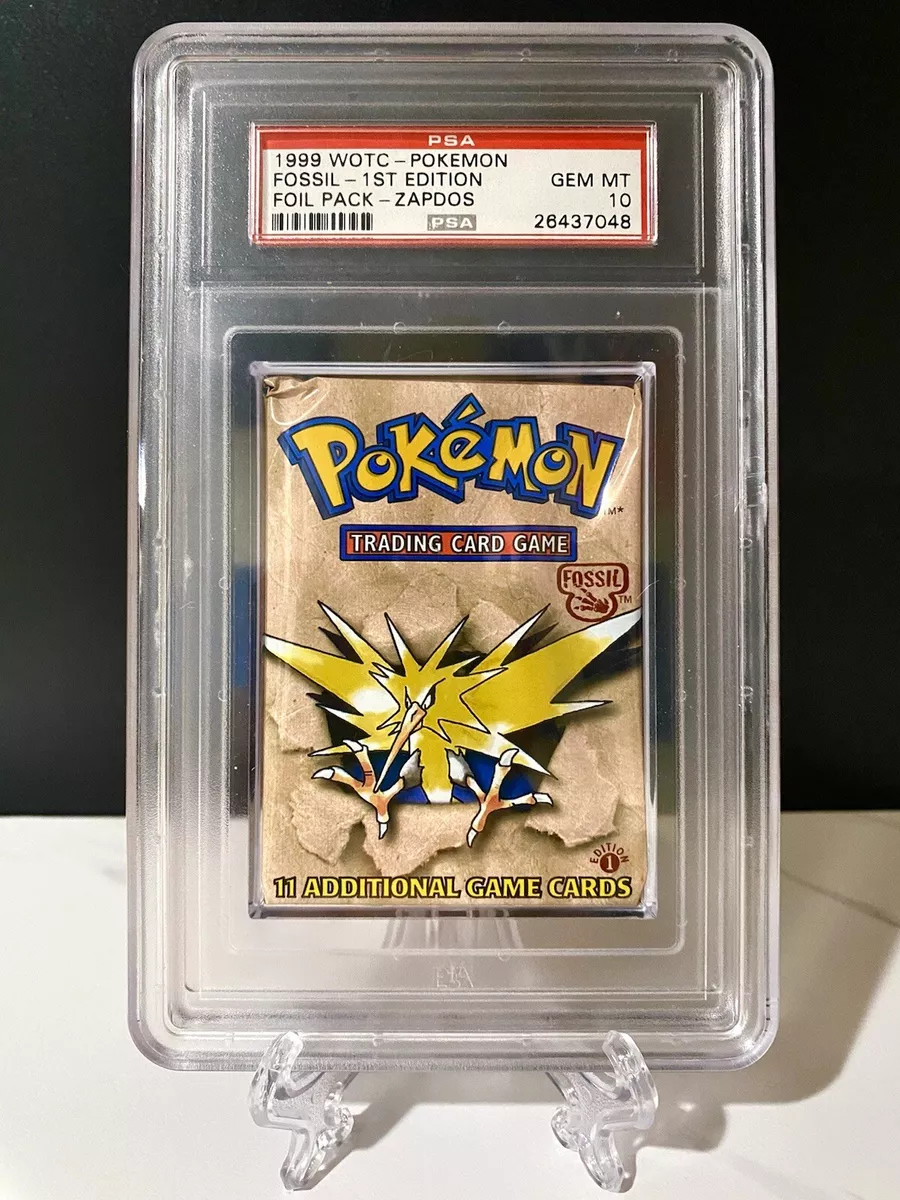 PSA 10 POKEMON FOSSIL FIRST EDITION BOOSTER PACK SET AERODACTYL