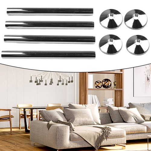 Easy Installation Chrome Radiator Pipe Sleeves Set of 8 Fits 15mm Pipes - Picture 7 of 59