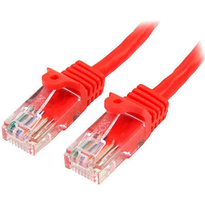 1PC STARTECH.COM 45PATCH6RD CAT5e Cable - 6 ft Red Ethernet Cable - Snagless -