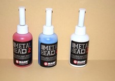3 Metal Head Paint Marker 2 Oz Red White Blue Auto Salvage Industrial Junk Yard