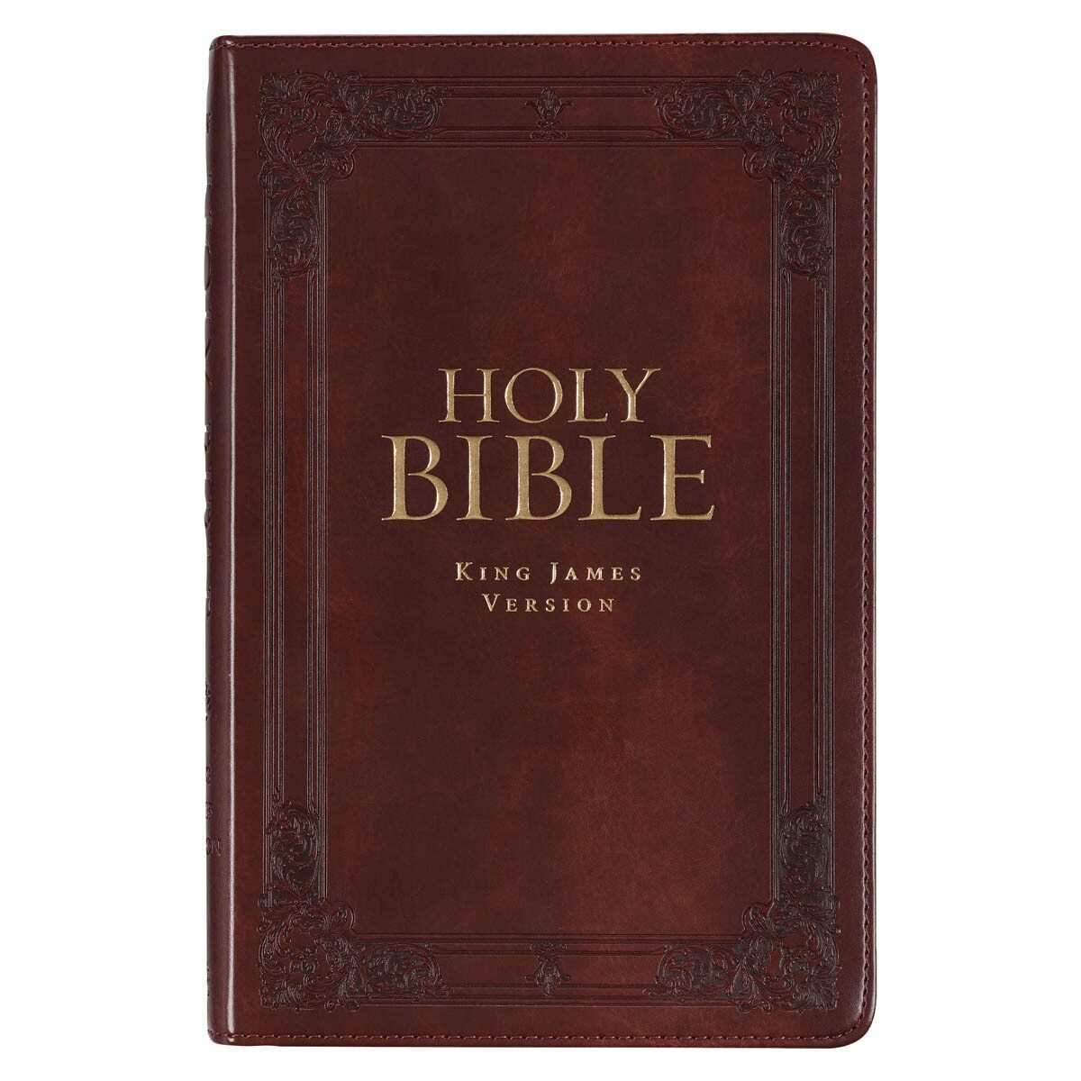 KJV Red Letter Deluxe Gift Bible Faux Leather Flexcover with Ribbon Marker Burgundy