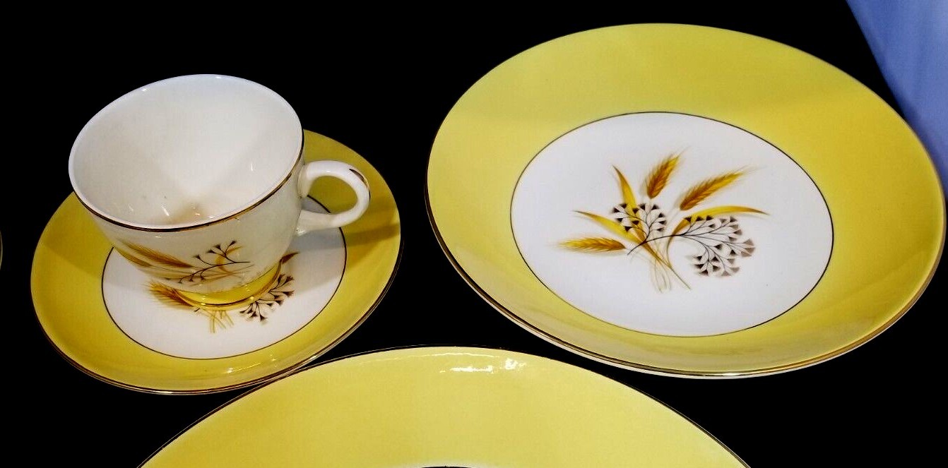 6 pc Century Service Autumn Gold Wheat Semi Vitreous 1 Place Setting