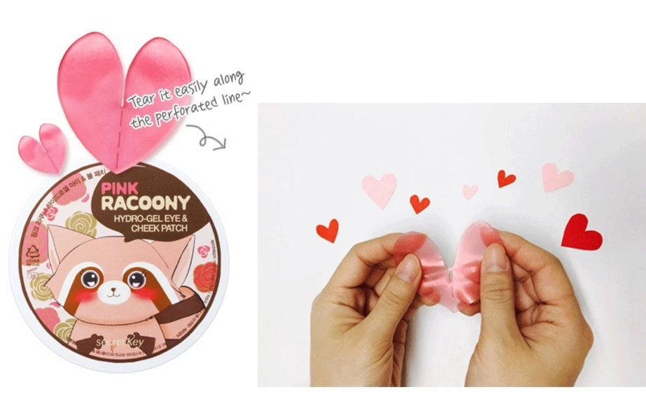 Nuevo [Llave Secreta] Parche Hidrogel Rosa Mapache Ojos y Mejillas 1.1g x 60ea Corea Foto 4 de 4