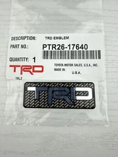 TRD LOGO EMBLEM TOYOTA RACING DEVELOPMENT PTR26-17640 GENUINE TOYOTA PART