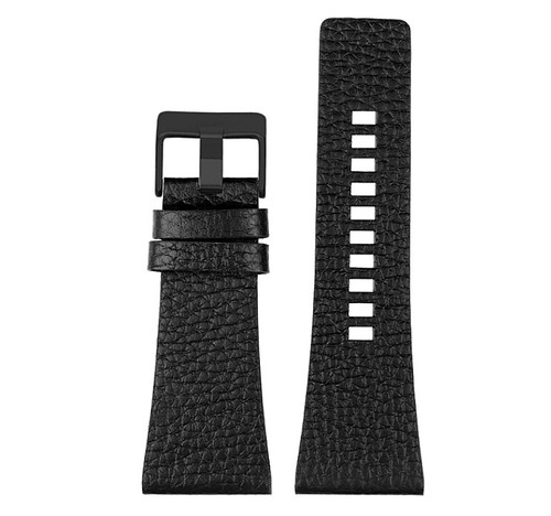 30mm Black/Brown Genuine Leather Watch Strap/Watchband + Changing Tool - Picture 15 of 25