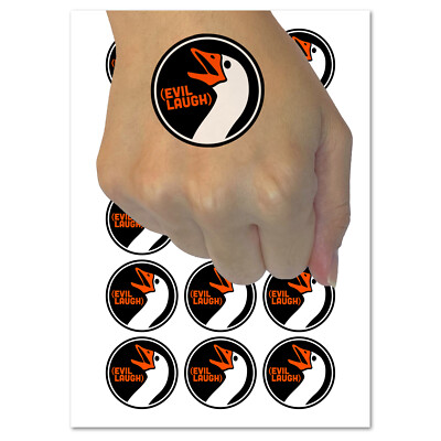 Goose Evil Laugh Temporary Tattoo Water Resistant Fake Body Art Set