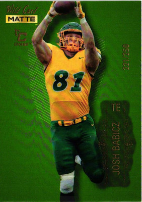 Josh Babicz /250 2022 Wild Card Matte Chase # MB-124 Green Bay Packers