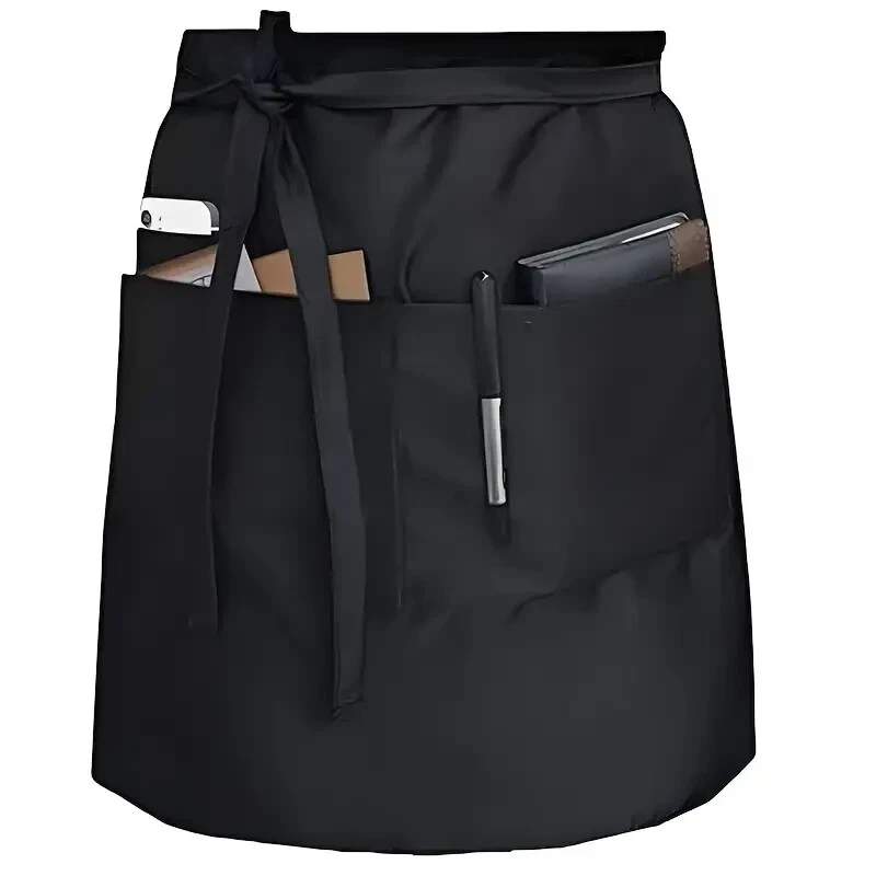 GREMBIULE DA LAVORO PER CAMERIERE BAR RISTORANTE CON 3 TASCHE DA CUCINA  CUOCO - Immagine 2 di 4