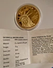 American Mint Statue of Liberty Enlightening the World 24K Gold Layered Coin