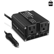 200W Car Power Inverter, DC 12V to 110V AC Car Plug Adapter Outlet with 20W USB