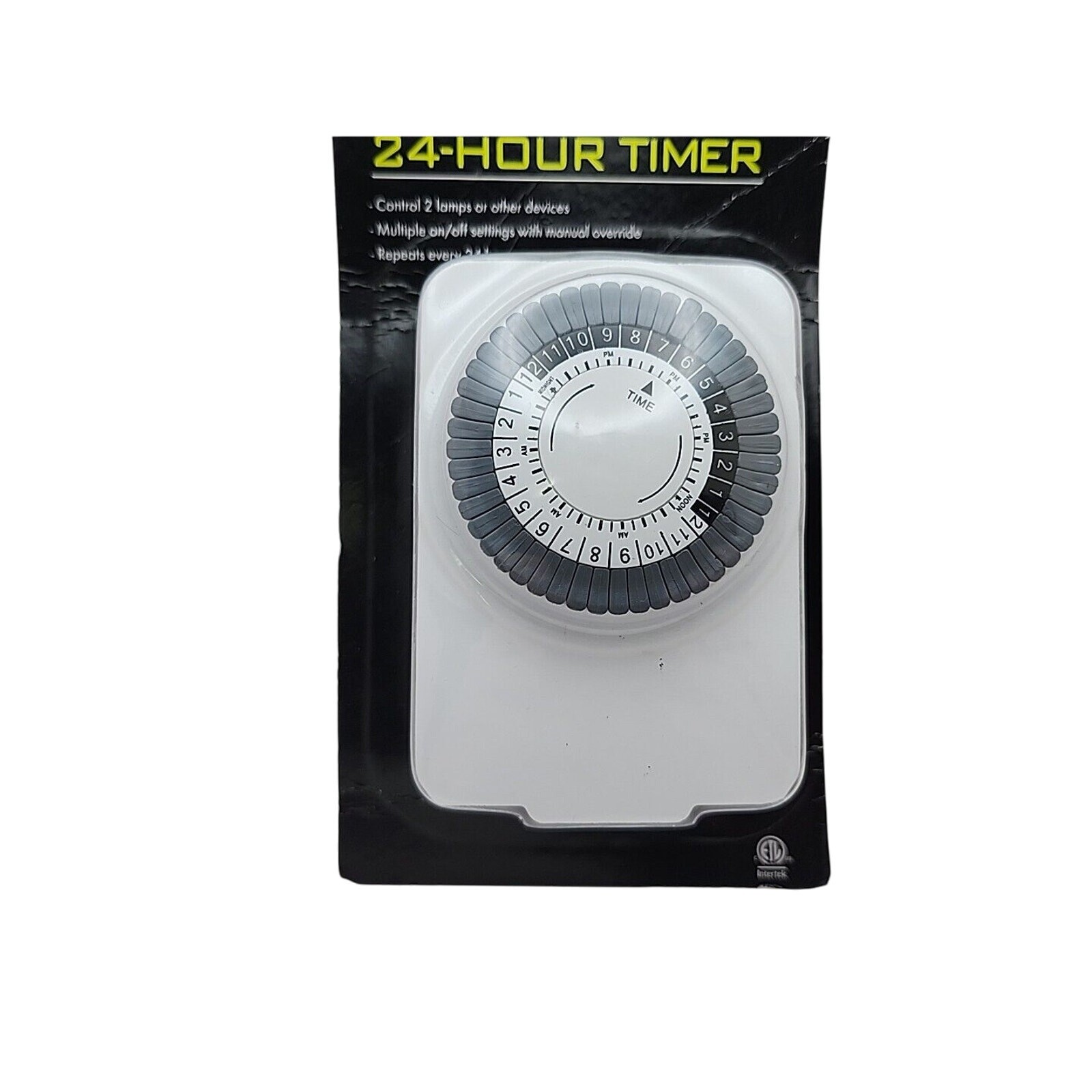 Living Solutions 24-Hour Timer Dual Outlet Multiple On/Off Settings WIC 270615