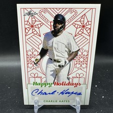 CHARLIE HAYES Auto Happy Holidays 2023 Leaf #BA-CH2 Yankees