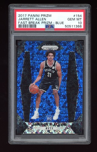 Jarrett Allen [Fast Break Prizm Blue] #154 2017 Panini Prizm card