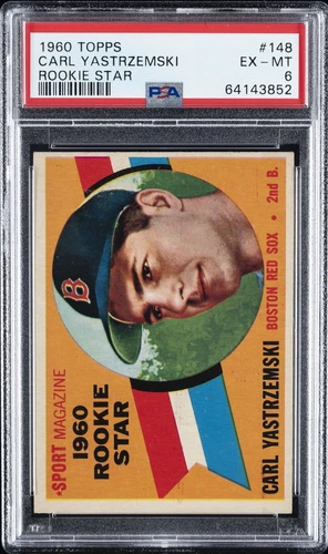 1960 TOPPS RC STAR #148 CARL YASTRZEMSKI ROOKIE RC PSA 6