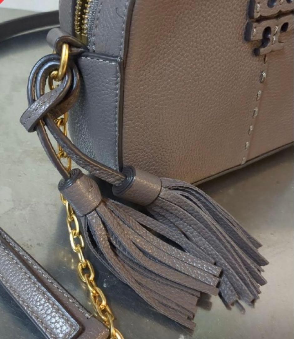 Tory Burch Camera Bag Shoulder Bag Leather Greige Women's From Japan thumbnail 19