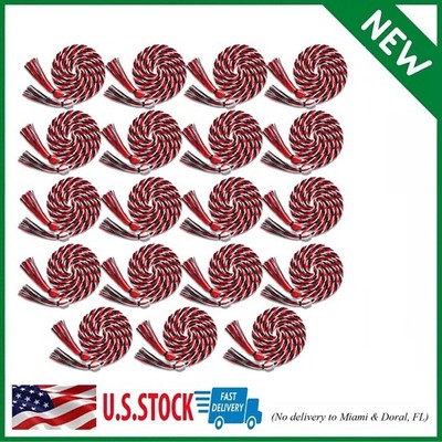 18pcs Graduation Cords Bulk Black Red White Tassels