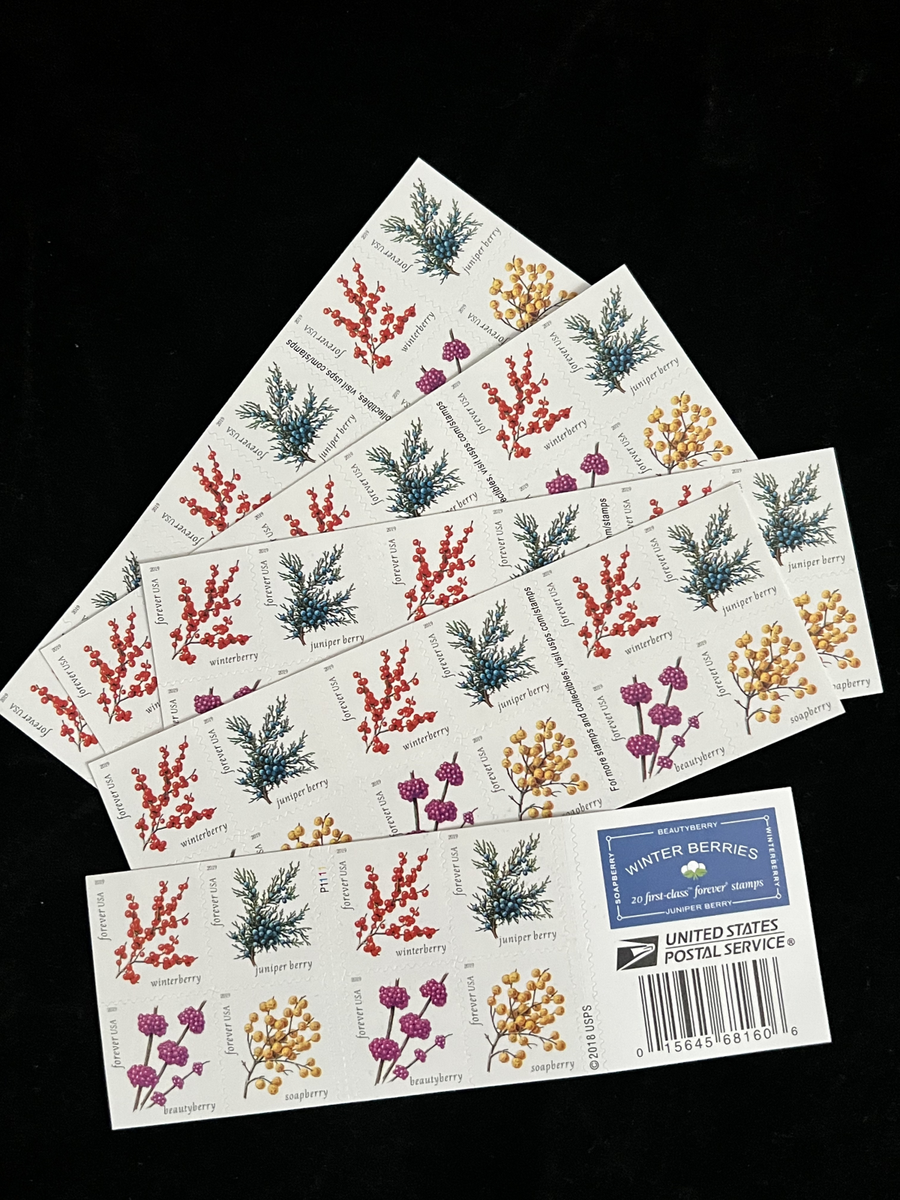 2019 Winter Berries #5418b Forever 5 Sheets 100 Pcs MNH Mint