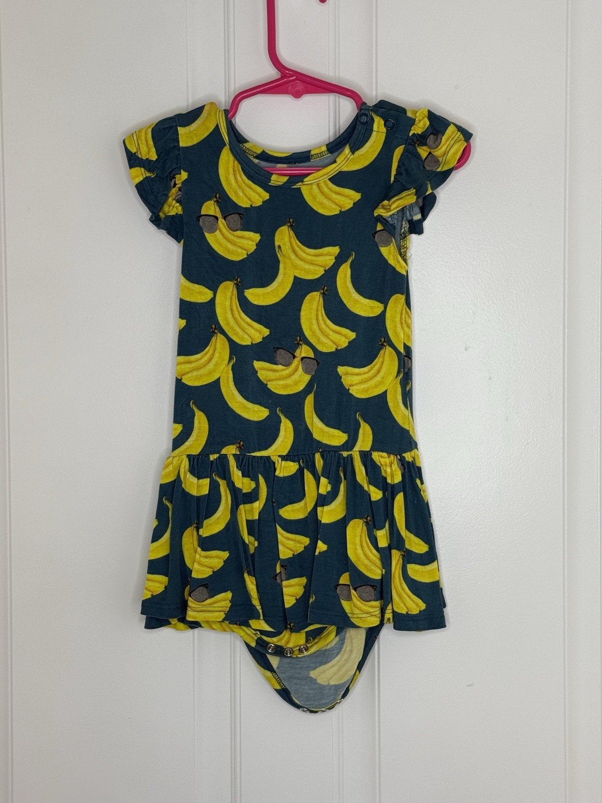Posh Peanut Banana Twirl Skirt Bodysuit 2T Girls