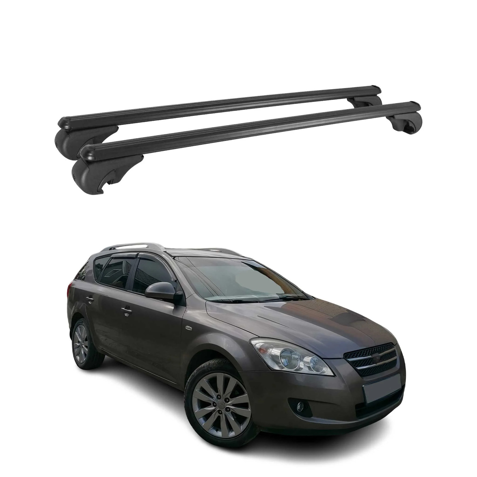 Barres de toit transversales Kia Ceed Break aluminium contre le manque de place