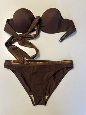 Palmers Brown Swim Suit Set Bikini And Tankini Sz S