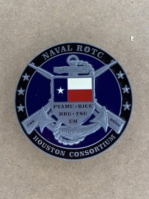 Naval ROTC Houston Consortium Challenge Coin PVAMU Rice HBU TSU UH Texas Star