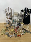 Huge 80+ Pc Vtg Estate Mixed Costume Jewelry Lot Some Signed Rhinestone Sterling