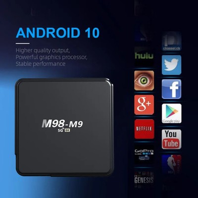 M98-M9 Quad-core ARM Cortex-A53 WiFi Bluetooth 4K HD Android TV Box, 2GB+8GB