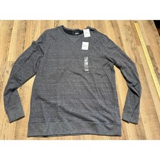 Sonoma Pullover Sweatshirt Mens Large Charcoal Grey Adult Supersoft Double Knit