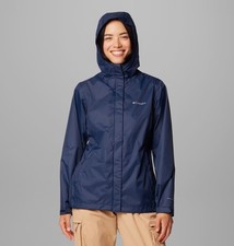 New Columbia Arcadia II Womens Rain Jacket Waterproof Lightweight Size M