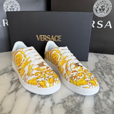 Versace Mens/Unisex 1016936 Leather Medusa Head Low Top Sneakers Trainers EU 39