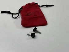 CHRISTIAN LOUBOUTIN Heel Top Tips Replacement Black • In Original Red Dust Bag