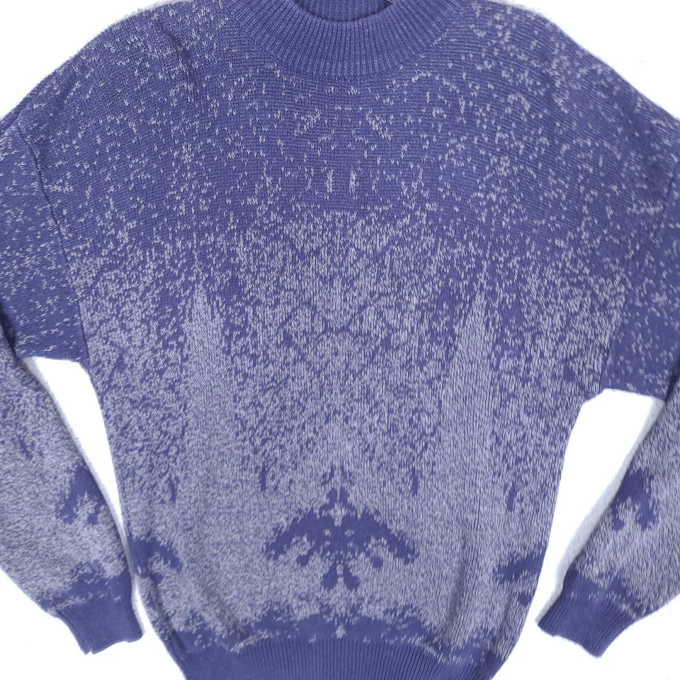 Vintage Generra Sport Sweater Men's Large Blue Gray Knit Pullover Tennis Preppy - Image 3 of 4