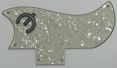 For Gibson SG 61 Reissue Style &  E  Logo Guitar Pickguard Ivory White Pearl