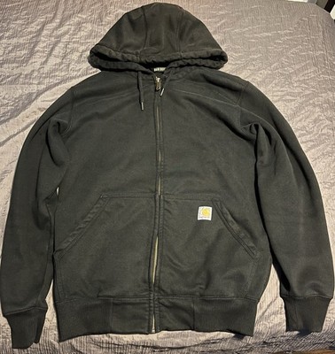 Carhartt Hoodie Mens S Black Paxton Rain Defender Heavyweight Sweatshirt
