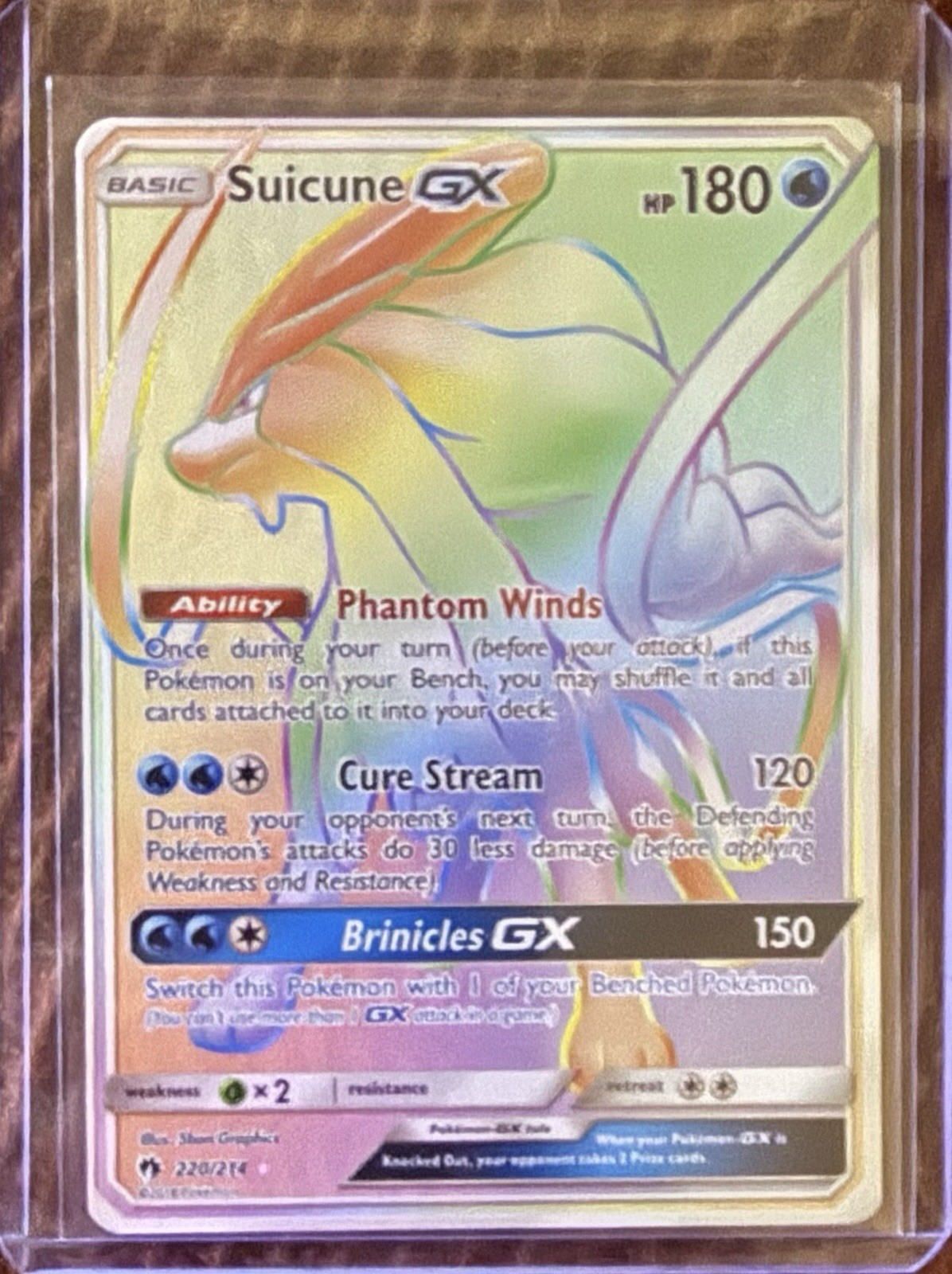 The Pokémon Company Suicune GX Secret Rare Holo Lost Thunder 220/214 ENG