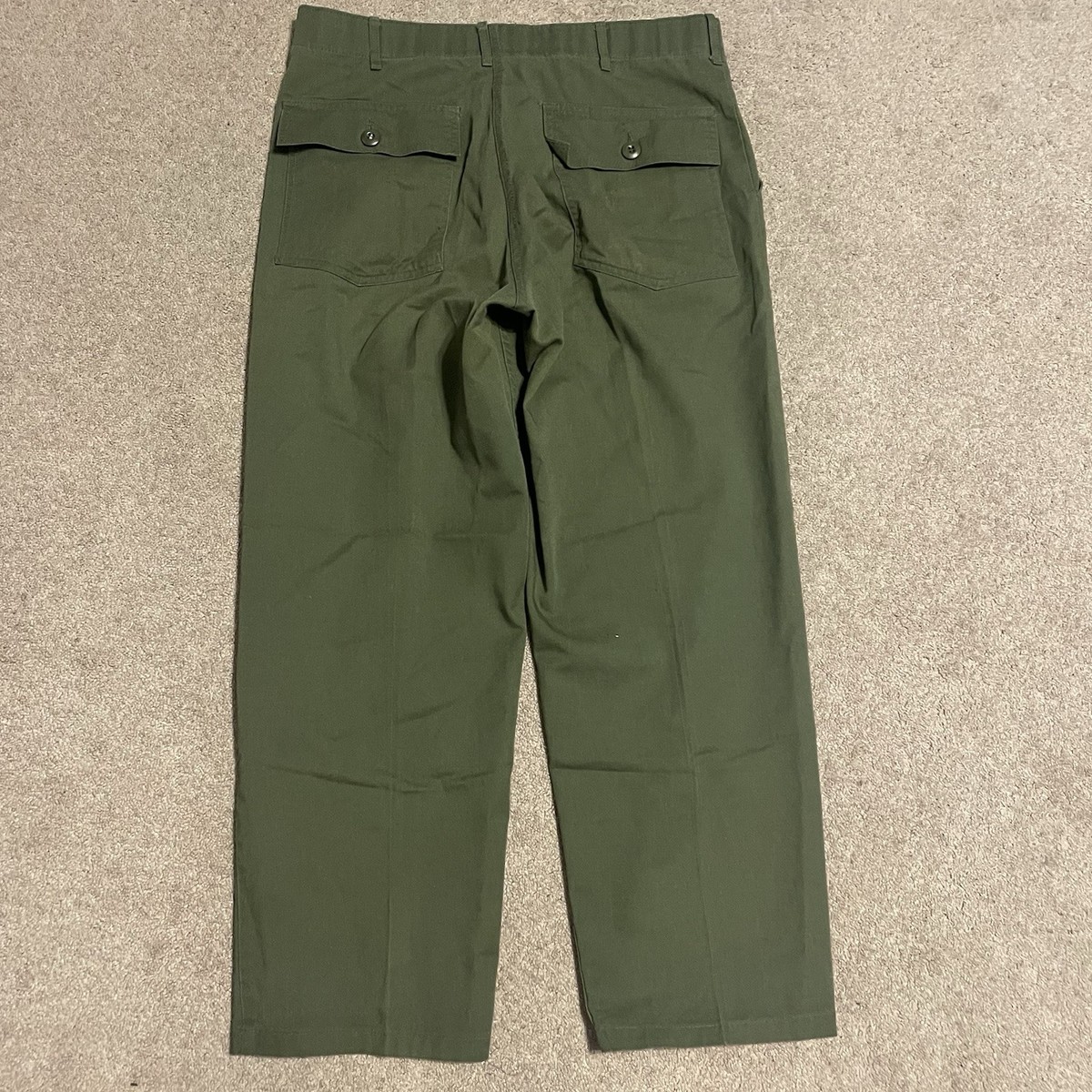 80s★US ARMY OG507 UTILITY PANTS★ U.S. Military Original OG-507 Poly/Cotton Utility Pants