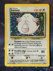 Chansey 3/102 Base Set Holo BLEED Rare Vintage 1999 WOTC Pokémon LP MP
