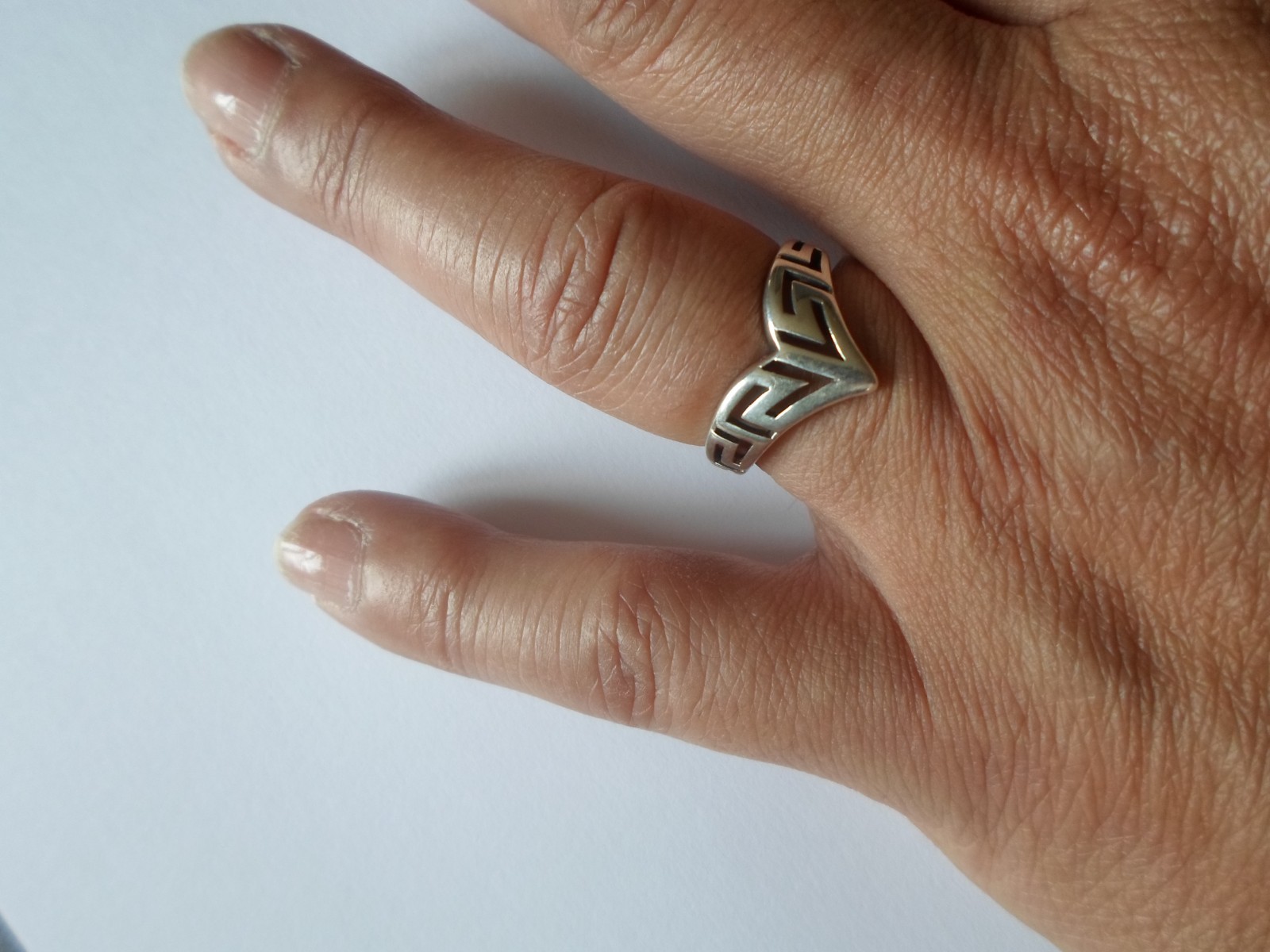 solid silver ring, openwork, labyrinth, s. 54 - image 3