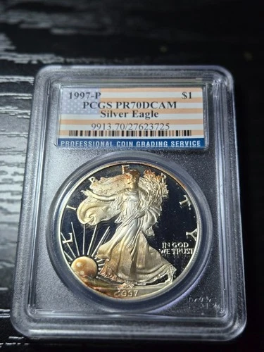 1997P Proof $1 American Silver Eagle  PF70DCAM PCGS