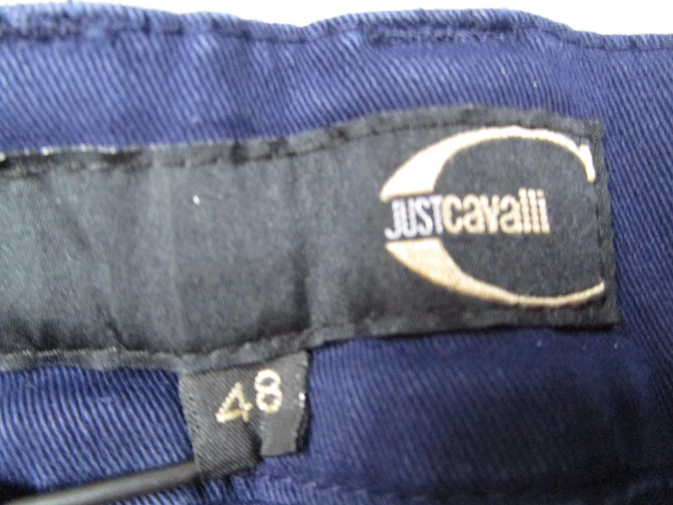 Just Cavalli Pants Mens 48 Navy Blue Made in Italy Twill Chino Luxury 33x32 - Image 3 of 4