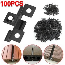 x100 Composite Decking 3mm Hidden Fixing Fasteners Stainless Clips+ Screws