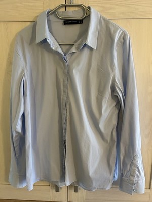 Hallhuber Business Bluse Gr 42, hellblau, langarm