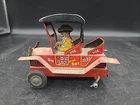 Vintage 1960s Marx Old Jalopy Red Tin Litho Car. MG