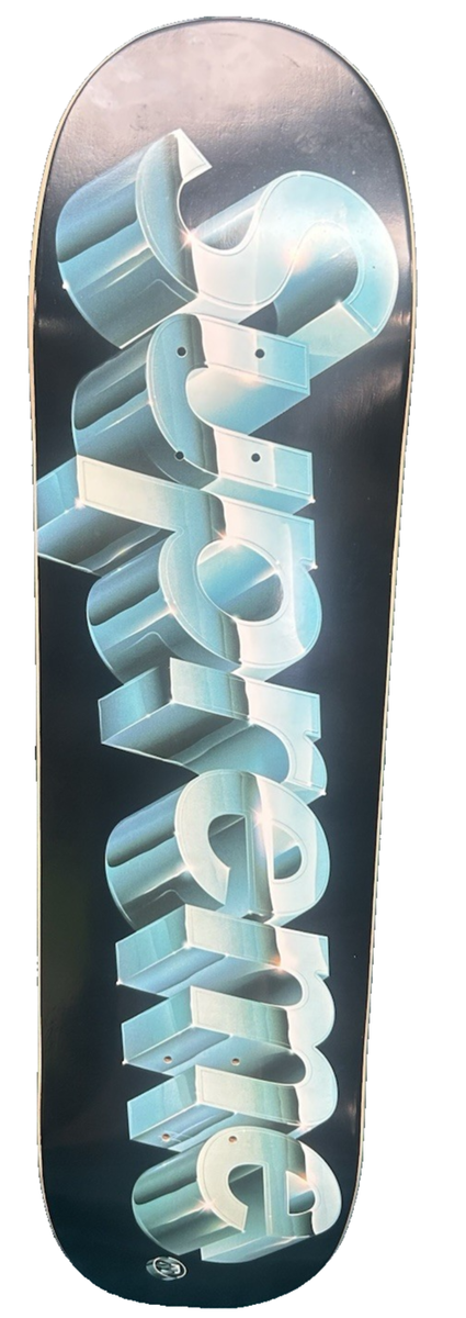 Supreme Chrome Logo Skate Deck Black Ss20 Week 8 for sale online