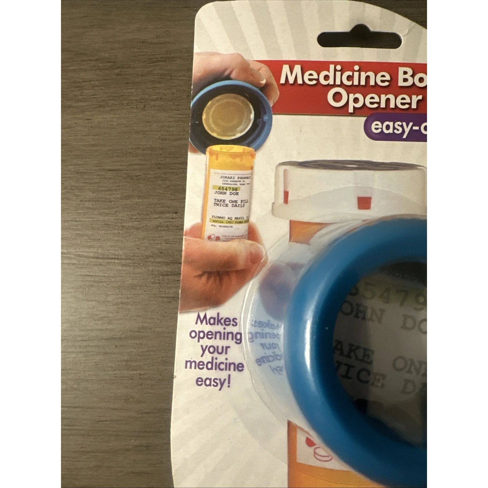 Jokari Medicine Bottle Cap Opener Easy Open w/ 4X Magnifier 2 Count Free Ship