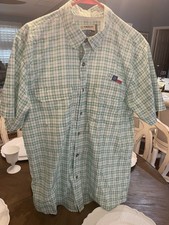 Magellan Outdoors Men's Fishing Shirt, Short Sleeve Button-Down Fish Gear Medium