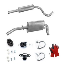 Auspuff Mitteltopf Endtopf +Montagesatz fur Seat Arosa 6H1 1.0 1.4 Fliessheck